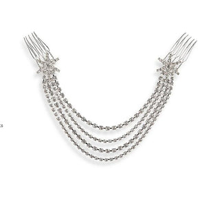StoneFans Star Crystal Tassle Combs for Women Jewelry