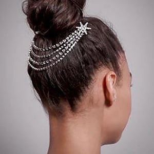StoneFans Star Crystal Tassle Combs for Women Jewelry