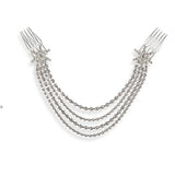 StoneFans Star Crystal Tassle Combs for Women Jewelry