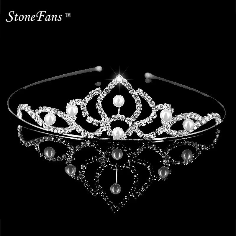 StoneFans Rhinestone Tiara Hairband for Girls