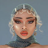 StoneFans Rhinestone Head Scarf for Women