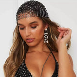 StoneFans Rhinestone Head Scarf for Women