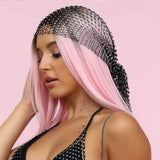 StoneFans Rhinestone Head Scarf for Women