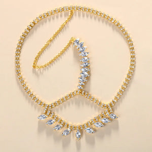 StoneFans Multi-layer Tiara for Girls Wedding Women Headband Bride Hair Chain
