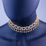 StoneFans CZ Tie Chain Choker Necklace for Women Geometric Chokers N6087