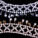 StoneFans CZ Tie Chain Choker Necklace for Women Geometric Chokers N6087