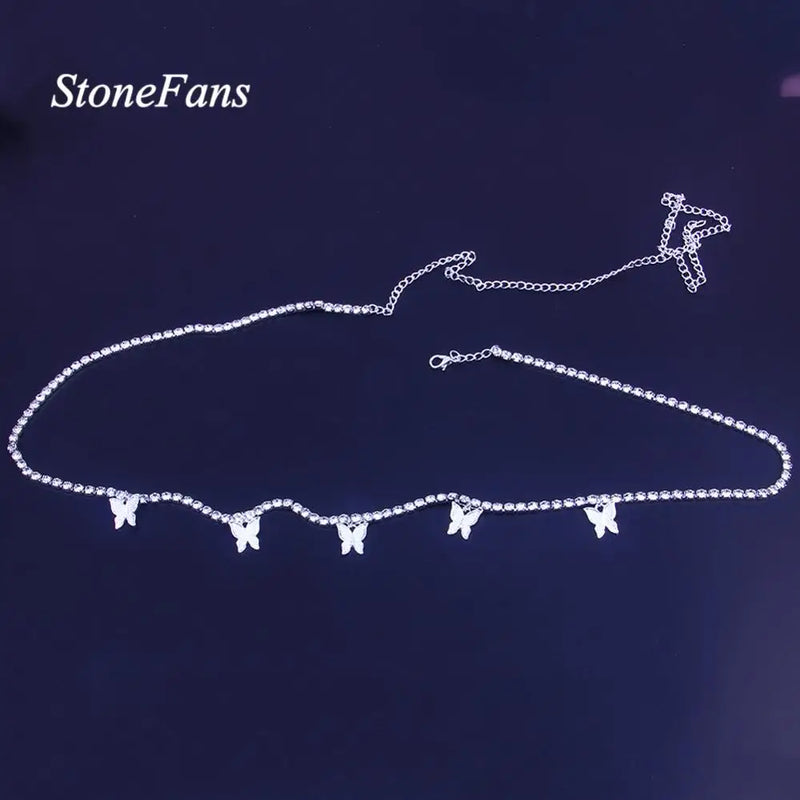 StoneFans Sequins Belly Waist Chain Body Jewelry Women