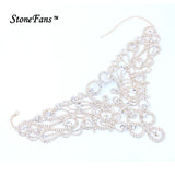 StoneFans Rhinestone Bib Collares Crystal Necklace