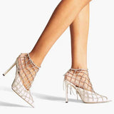 Stonefans High Heel Shoe Chain Ankle Jewelry for Women Rhinestone Anklet