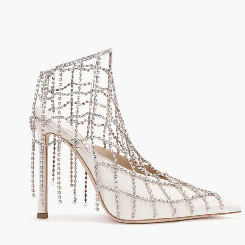 Stonefans High Heel Shoe Chain Ankle Jewelry for Women Rhinestone Anklet