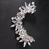 Stonefans Crystal Ear Clip Earrings for Women 1 Pcs Rhinestone Left Ear Cuff