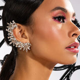 Stonefans Crystal Ear Clip Earrings for Women 1 Pcs Rhinestone Left Ear Cuff