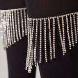 Tassel Rhinestone Anklets for Women Calf Chain Anklet Bracelet