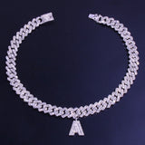 Stonefans Rhinestone Initial Letter Necklace