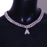 Stonefans Rhinestone Initial Letter Necklace