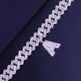 Stonefans Rhinestone Initial Letter Necklace