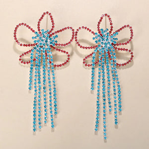 Heart Rhinestone Piercing Women's Earrings