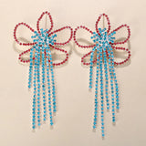 Heart Rhinestone Piercing Women's Earrings