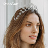 Stonefans Baroque Bridal Hair Accessories Star Crown Wedding Headband