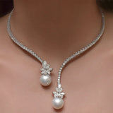 Stonefans Baroque Rhinestone Necklace for Women