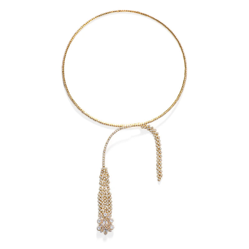 Stonefans Baroque Rhinestone Necklace for Women