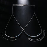 Stonefans Beach Metal Chain Chest Bracket Bra Clothing for Women
