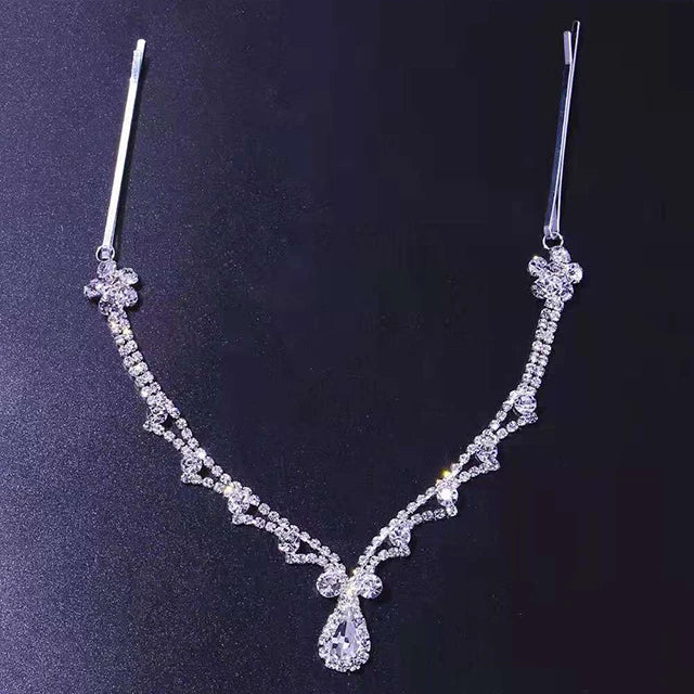 Stonefans Rhinestone Bridal Headpiece Crystal Hair Chain