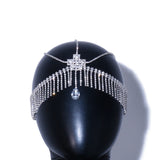 Stonefans Bling Indian Forehead Chain Rhinestone Headband Headpiece for Women