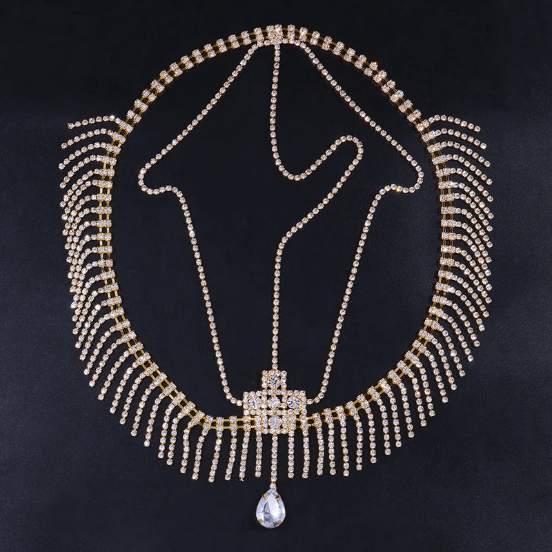 Stonefans Bling Indian Forehead Chain Rhinestone Headband Headpiece for Women