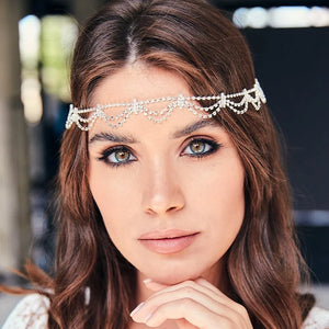 Stonefans Rhinestone Hair Chain Bohemian Headband