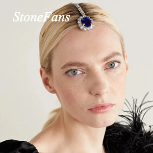 Stonefans Crystal Forehead Chain Tassel Hair Accesories for Women