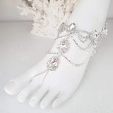 Stonefans Bohemia Beach Rhinestone Barefoot Anklet Sandal