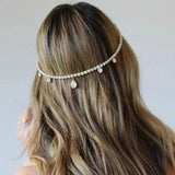 Bohemia Rhinestone Head Chain Forehead Pendant Crystal Hair Chain Headdress