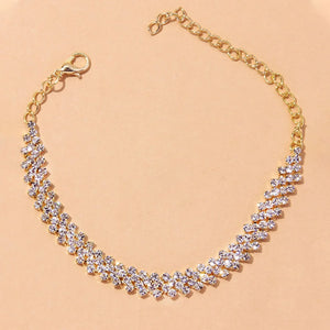 Stonefans Rhinestone Chain Anklet Bracelet for Women