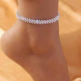 Stonefans Rhinestone Chain Anklet Bracelet for Women