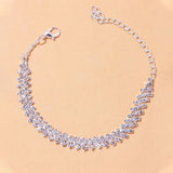 Stonefans Rhinestone Chain Anklet Bracelet for Women