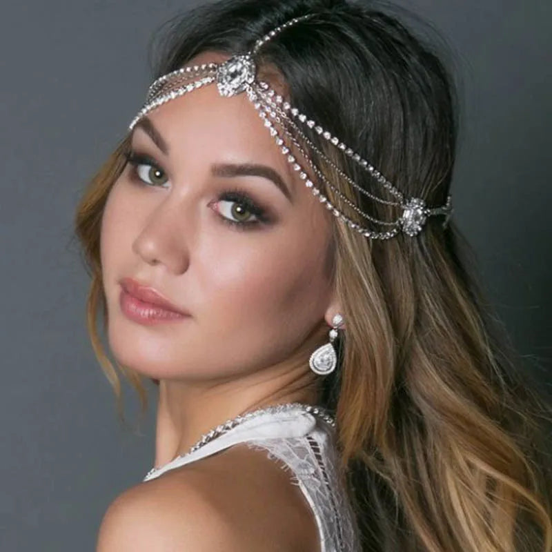 Stonefans Vintage Rhinestone Bridal Headband for Women Wedding
