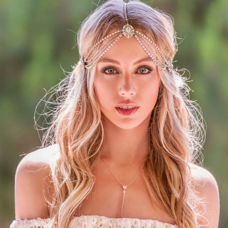 Stonefans Vintage Rhinestone Bridal Headband for Women Wedding