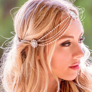 Stonefans Vintage Rhinestone Bridal Headband for Women Wedding