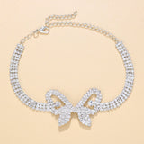 Stonefans Boho Rhinestone Butterfly Anklet Bracelet for Women