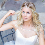 Stonefans Boho Bridal Hair Chain Rhinestone Wedding Jewelry