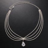 Stonefans Boho Bridal Rhinestone Head Chain Headbands for Women