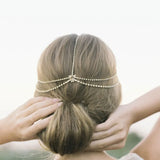 Stonefans Boho Bling Head Chain Wedding Hair Jewelry