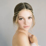 Stonefans Boho Bling Head Chain Wedding Hair Jewelry