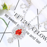 Stonefans Red Water Drop Crystal Forehead Head Chain Headband