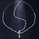 Stonefans Boho Rhinestone Leaf Head Chain for Women Bridal Wedding