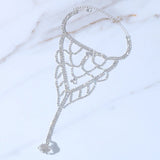 Stonefans Boho Rhinestone Heart Toe Ring Anklet Bracelet