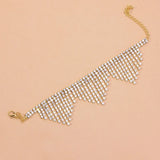 Boho Rhinestone Tassel Anklet Foot Jewelry Crystal High Heel Chain