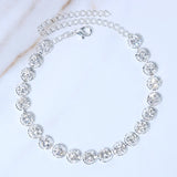 Stonefans Colorful Rhinestone Round Anklet Bracelet for Women