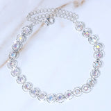 Stonefans Colorful Rhinestone Round Anklet Bracelet for Women